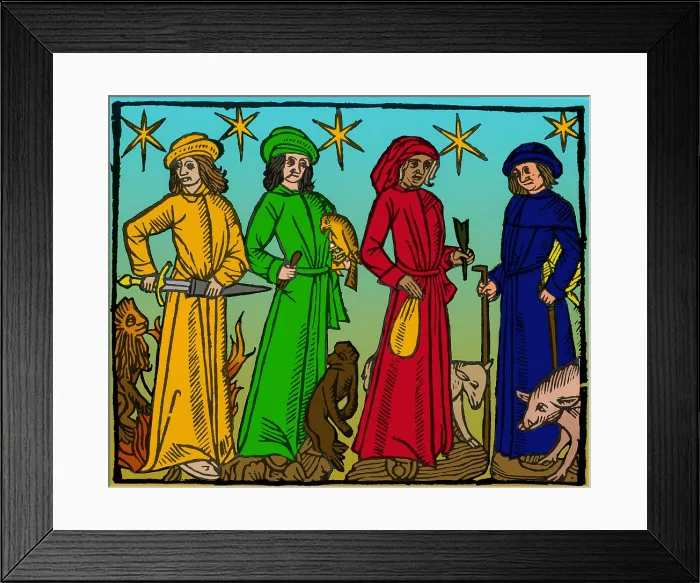 Framed Print : Four Humors, Hippocratic Medicine Framed Print : Four Humors, Hippocratic Medicine