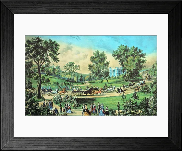 Framed Print : Central Park, New York, 1869 Framed Print : Central Park, New York, 1869