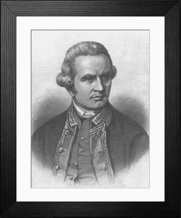 Framed Print : Captain James Cook, English Explorer Framed Print : Captain James Cook, English Explorer