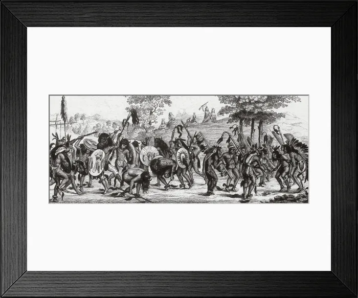 Framed Print : Native American Indians, Tribal Dance Framed Print : Native American Indians, Tribal Dance