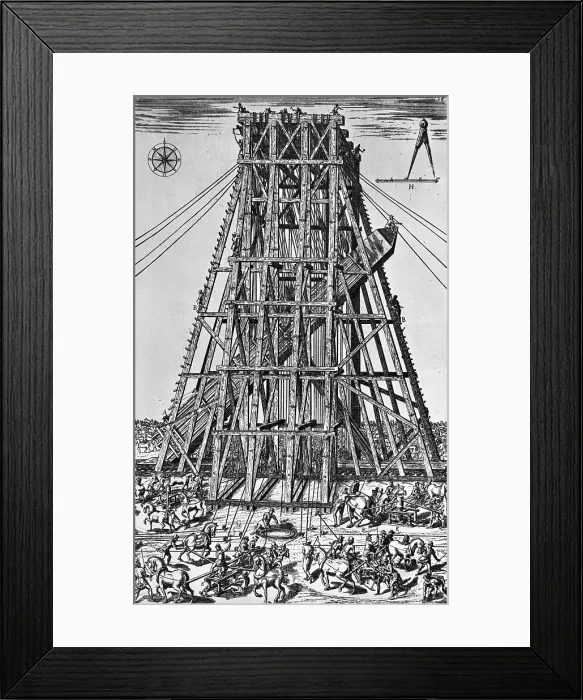 Framed Print : Moving the Vatican Obelisk, 1586 Framed Print : Moving the Vatican Obelisk, 1586