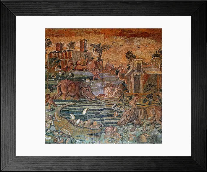 Framed Print : Roman Mosaic, Nile River, 1st Century Framed Print : Roman Mosaic, Nile River, 1st Century