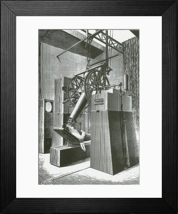 Framed Print : Giant telescope at the 1900 world exhibition in paris