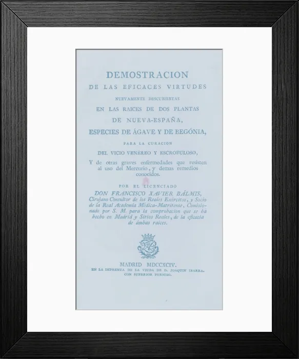 Framed Print : Botanical remedies described by Francisco Javier Balmis Framed Print : Botanical remedies described by Francisco Javier Balmis