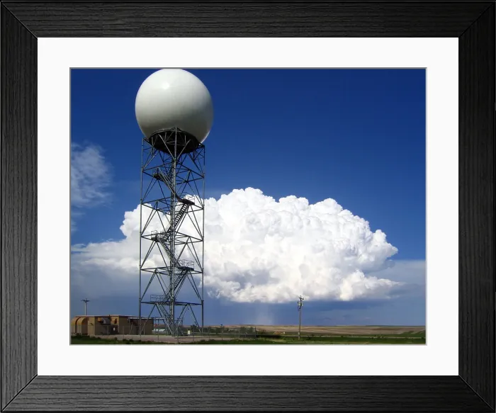 Framed Print : Doppler Radar and Supercell
