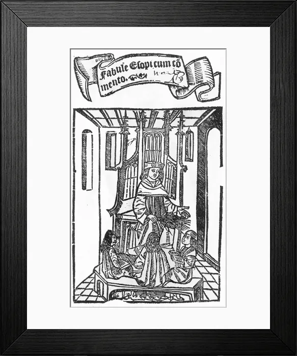 Framed Print : Frontispiece to Aesop's Fables Framed Print : Frontispiece to Aesop's Fables
