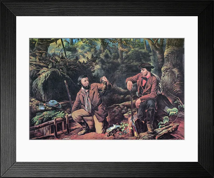 Framed Print : Mink Trapping, 1862 Framed Print : Mink Trapping, 1862