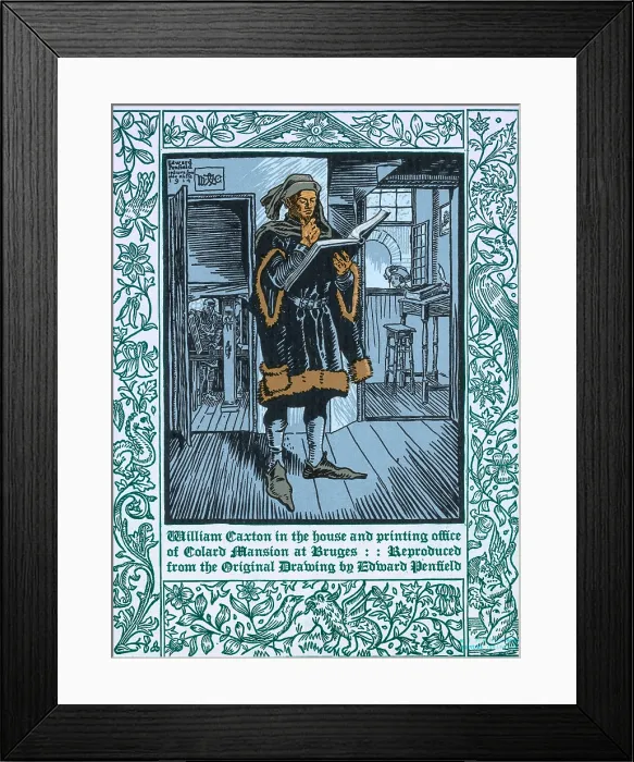 Framed Print : William Caxton, English Printer Framed Print : William Caxton, English Printer