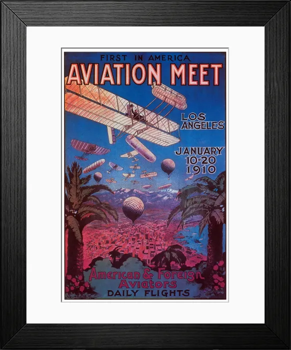 Framed Print : Los Angeles International Air Meet Poster, 1910 Framed Print : Los Angeles International Air Meet Poster, 1910