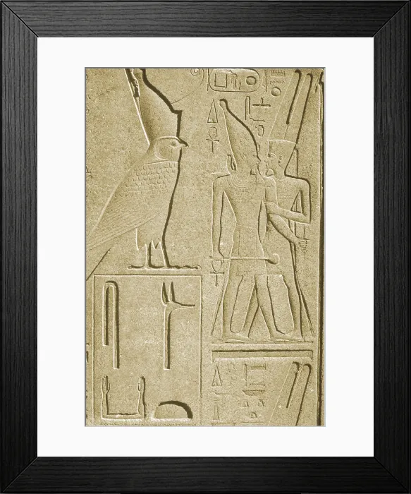Framed Print : Ancient Stone Carvings, Karnak, Egypt