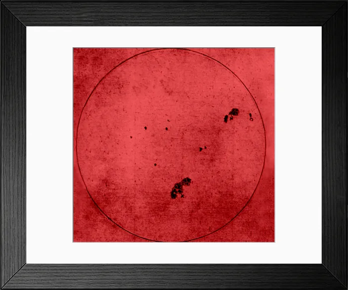 Framed Print : Galileo Sunspot Illustration Framed Print : Galileo Sunspot Illustration