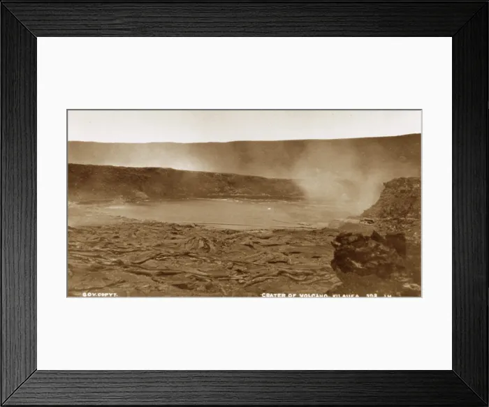 Framed Print : The smoking crater of the active volcano Kilauea in Hawaii Framed Print : The smoking crater of the active volcano Kilauea in Hawaii