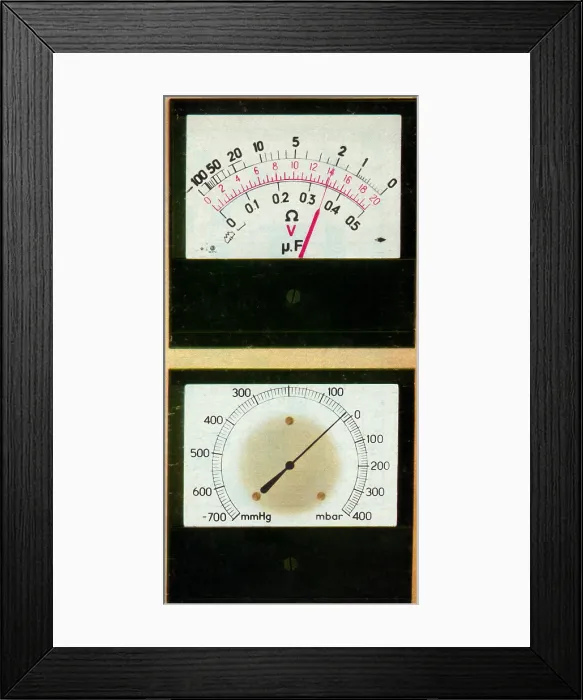 Framed Print : Meter Showing Cylinders and RPM's Framed Print : Meter Showing Cylinders and RPM's
