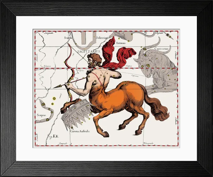 Framed Print : Sagittarius, Hevelius, 1687 Framed Print : Sagittarius, Hevelius, 1687