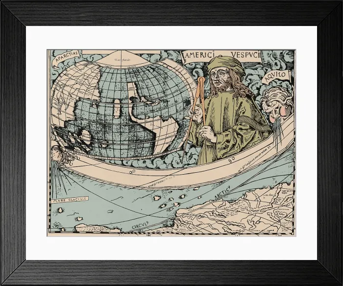 Framed Print : Amerigo Vespucci, Italian Explorer Framed Print : Amerigo Vespucci, Italian Explorer
