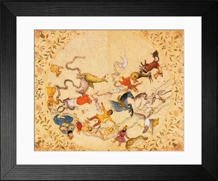 Framed Print : Islamic Celestial Star Map, 1840
