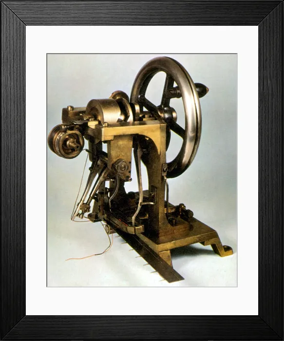 Framed Print : Elias Howe Sewing Machine, 1845