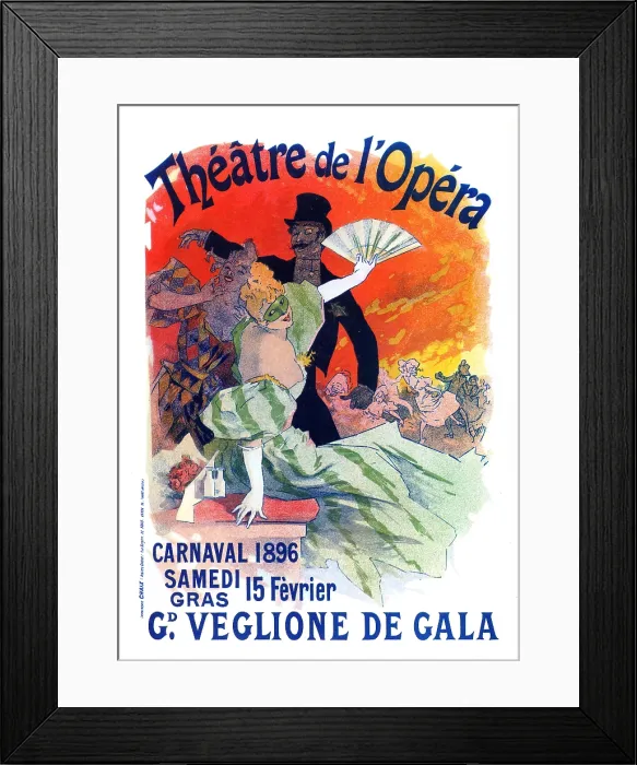 Framed Print : Theatre de l'Opera Poster, Jules Cheret, 1896