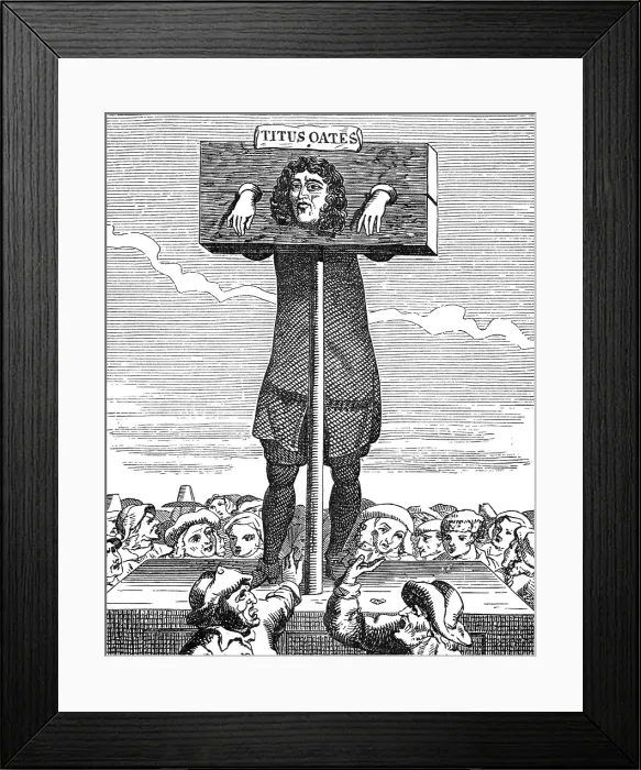 Framed Print : Titus Oates, English Cleric and Perjurer Framed Print : Titus Oates, English Cleric and Perjurer