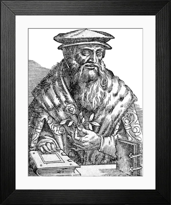 Framed Print : Leonhart Fuchs, German Botanist