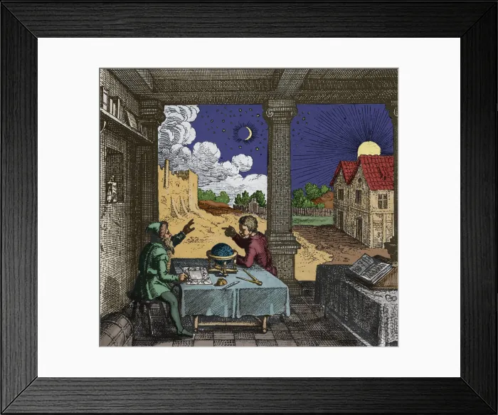 Framed Print : Celestial Sphere and Astrologer