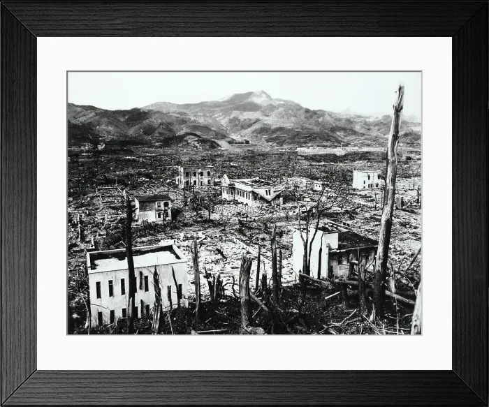 Framed Print : WWII, Nagasaki Aftermath Framed Print : WWII, Nagasaki Aftermath