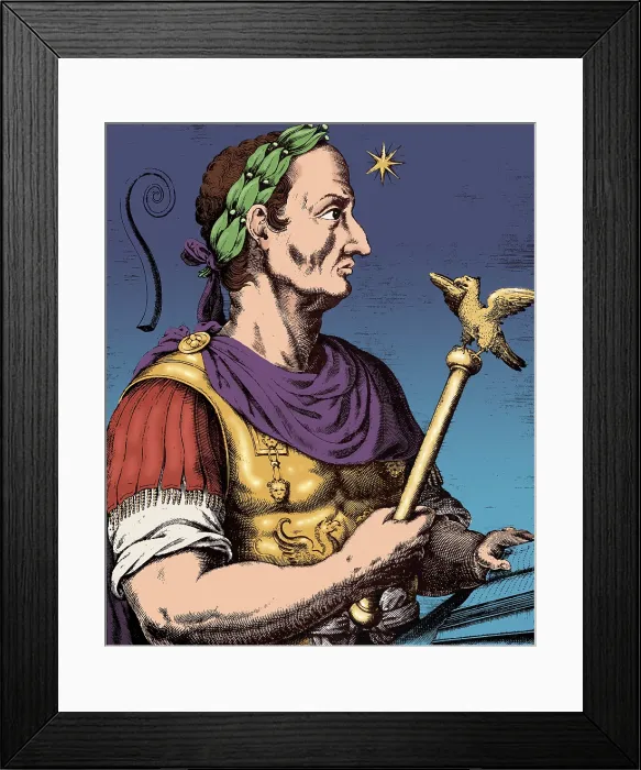 Framed Print : Julius Caesar, Roman General and Statesman Framed Print : Julius Caesar, Roman General and Statesman