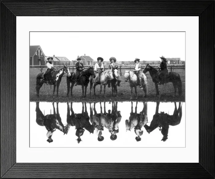 Framed Print : Miller Brothers 101 Ranch Cowgirls, 1900s Framed Print : Miller Brothers 101 Ranch Cowgirls, 1900s