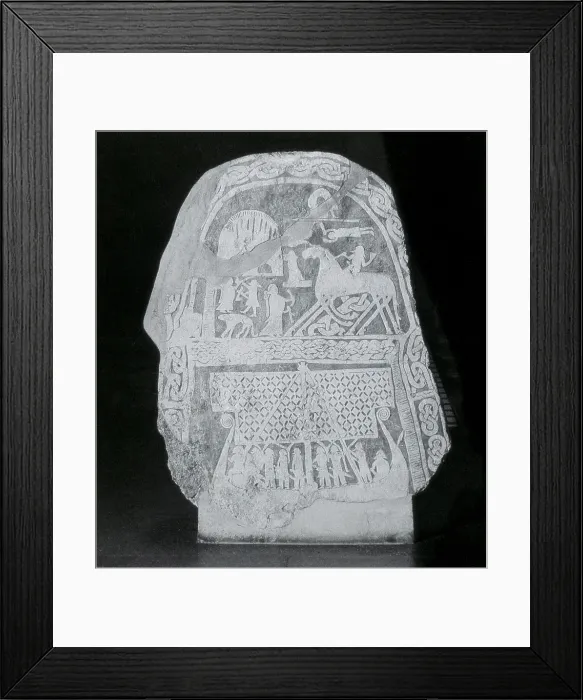Framed Print : Stele depicting Norse Mythology Framed Print : Stele depicting Norse Mythology