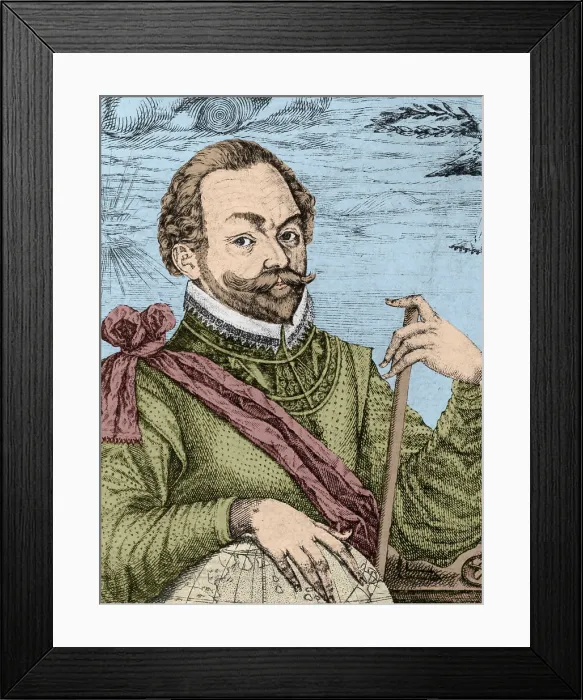 Framed Print : Francis Drake, English Explorer