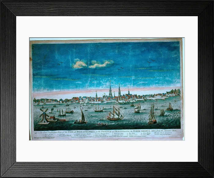 Framed Print : Engraving of Philadelphia, Pennsylvania 1778 Framed Print : Engraving of Philadelphia, Pennsylvania 1778