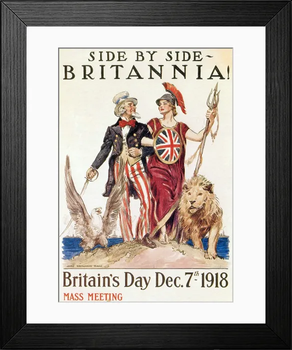 Framed Print : WWI, Side by Side, 1918 Framed Print : WWI, Side by Side, 1918
