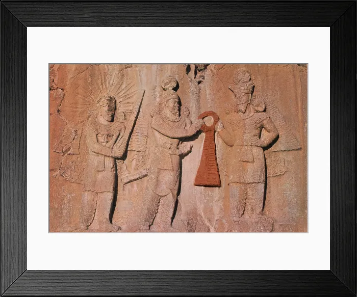Framed Print : Ohrmazd, King Ardeshir II and Mithras