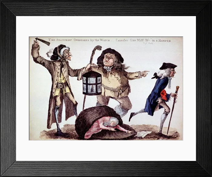 Framed Print : William Hunter, 'The Anatomist Overtaken by the Watch'
