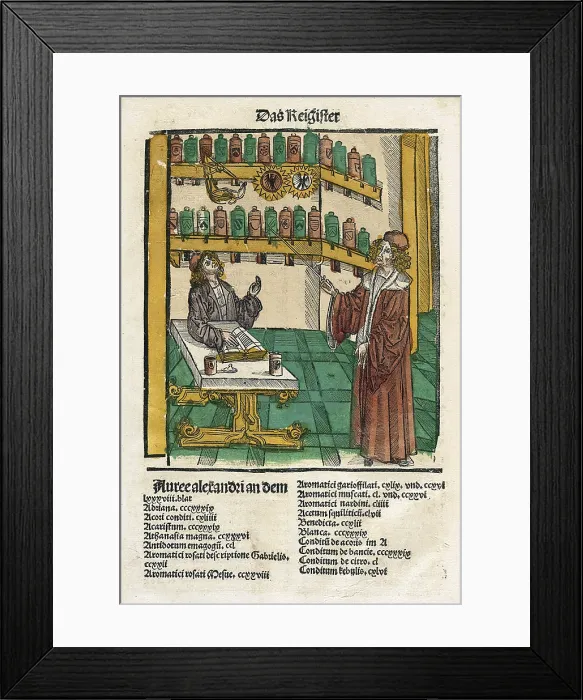 Framed Print : Alchemy. This historical illustration, (1512)