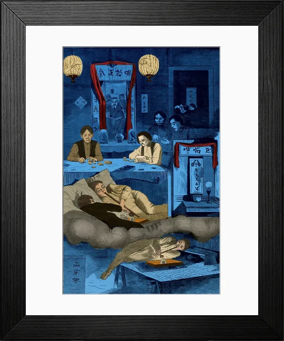 Framed Print : NYC Chinatown Opium Den, 1874