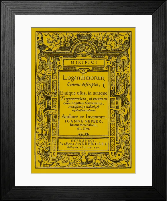 Framed Print : Napier's treatise on logarithms Framed Print : Napier's treatise on logarithms