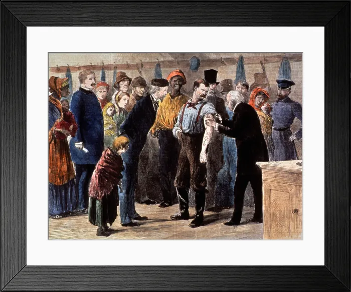 Framed Print : Vaccination of the Poor, 1872 Framed Print : Vaccination of the Poor, 1872