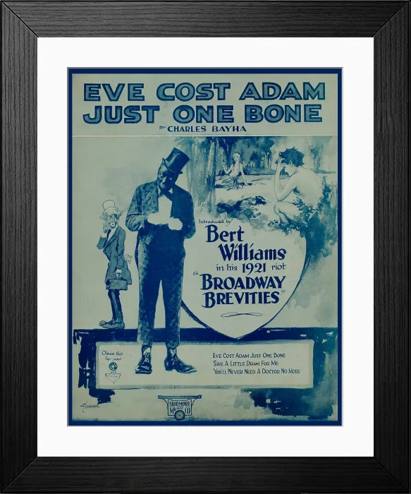 Framed Print : Bert Williams, American Vaudevillian