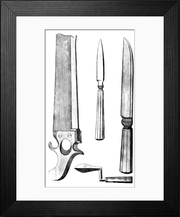 Framed Print : Surgical Instruments, 1791 Framed Print : Surgical Instruments, 1791