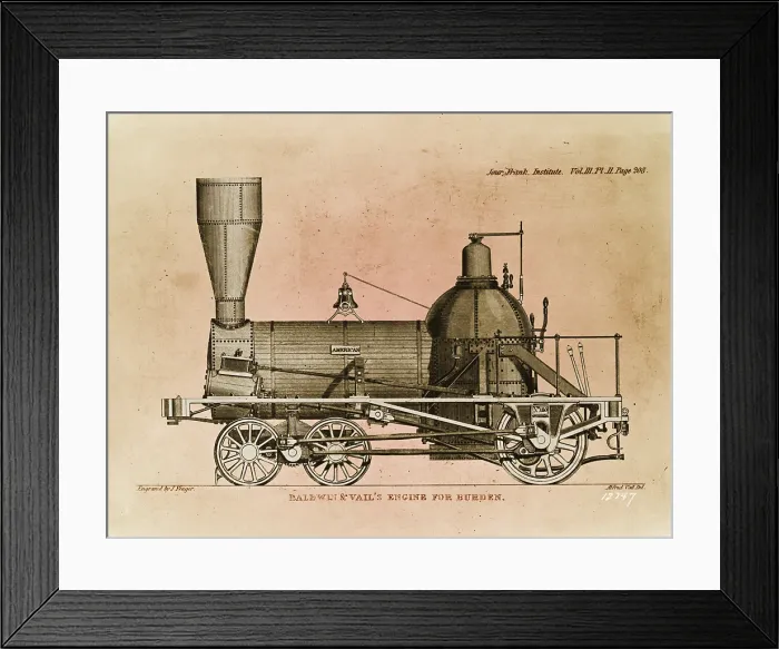 Framed Print : Baldwin Steam Locomotive, 1841 Framed Print : Baldwin Steam Locomotive, 1841