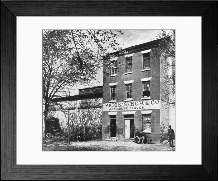 Framed Print : Price, Birch & Co. Dealers in Slaves, 1865