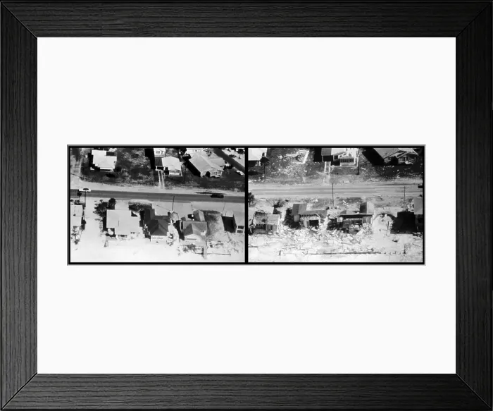 Framed Print : Before and After Hurricane Eloise (1975)