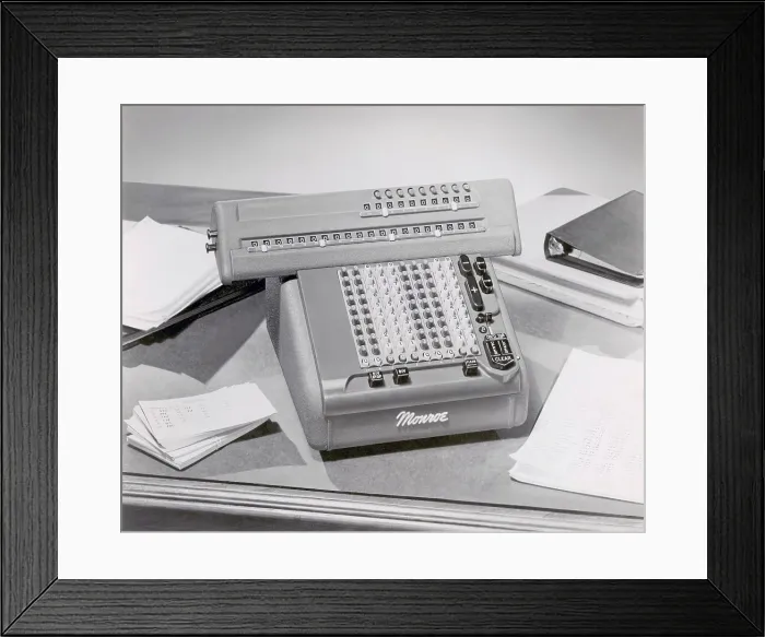 Framed Print : Mechanical Calculator