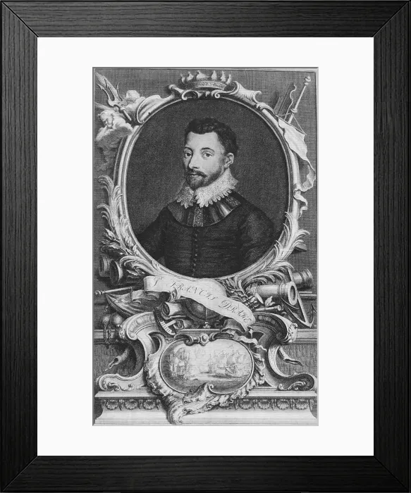 Framed Print : Francis Drake, English Explorer