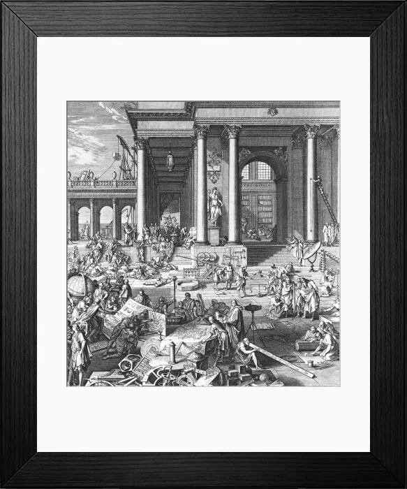 Framed Print : The Academy of Sciences and Fine Arts, 1698