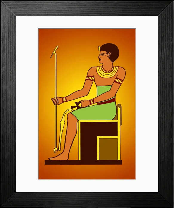 Framed Print : Imhotep, Ancient Egyptian Deity, Illustration