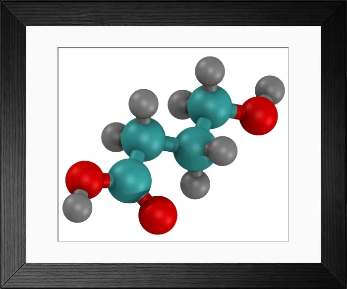 Framed Print : Model of GHB, gamma-h