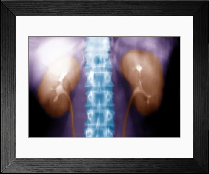 Framed Print : Intravenous pyelogram of the kidneys Framed Print : Intravenous pyelogram of the kidneys