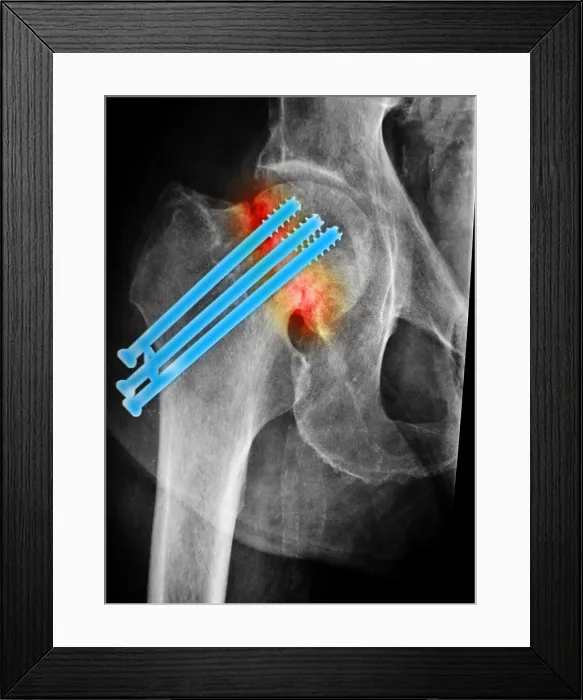 Framed Print : Repaired Hip Fracture Framed Print : Repaired Hip Fracture